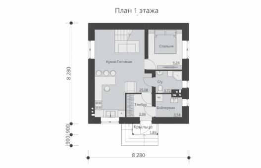 Проект двухэтажного дома